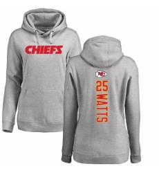 NFL Women's Nike Kansas City Chiefs #25 Armani Watts Ash Backer Pullover Hoodie