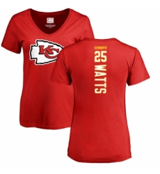 NFL Women's Nike Kansas City Chiefs #25 Armani Watts Red Backer T-Shirt