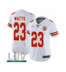 Women's Kansas City Chiefs #23 Armani Watts White Vapor Untouchable Limited Player Super Bowl LIV Bound Football Jersey
