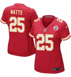 Women's Nike Kansas City Chiefs #25 Armani Watts Game Red Team Color NFL Jersey