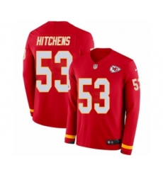 Men's Nike Kansas City Chiefs #53 Anthony Hitchens Limited Red Therma Long Sleeve NFL Jersey