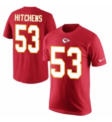 NFL Men's Nike Kansas City Chiefs #53 Anthony Hitchens Red Rush Pride Name & Number T-Shirt