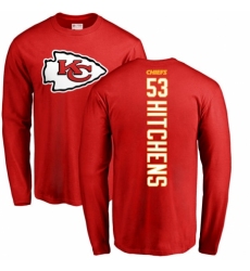 NFL Nike Kansas City Chiefs #53 Anthony Hitchens Red Backer Long Sleeve T-Shirt