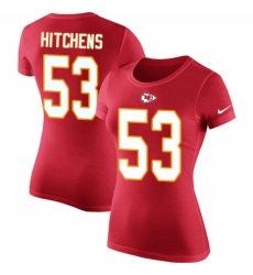 NFL Women's Nike Kansas City Chiefs #53 Anthony Hitchens Red Rush Pride Name & Number T-Shirt
