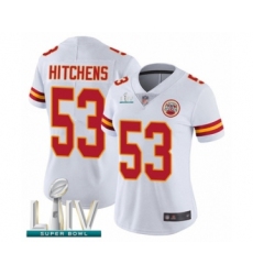Women's Kansas City Chiefs #53 Anthony Hitchens White Vapor Untouchable Limited Player Super Bowl LIV Bound Football Jersey