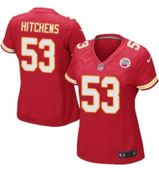 Women's Nike Kansas City Chiefs #53 Anthony Hitchens Game Red Team Color NFL Jersey