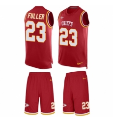 Men's Nike Kansas City Chiefs #23 Kendall Fuller Limited Red Tank Top Suit NFL Jersey