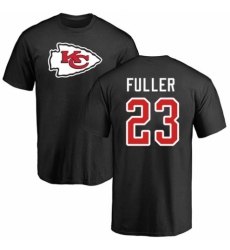 NFL Nike Kansas City Chiefs #23 Kendall Fuller Black Name & Number Logo T-Shirt