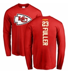 NFL Nike Kansas City Chiefs #23 Kendall Fuller Red Backer Long Sleeve T-Shirt