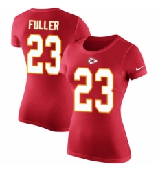 NFL Women's Nike Kansas City Chiefs #23 Kendall Fuller Red Rush Pride Name & Number T-Shirt