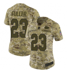 Women's Nike Kansas City Chiefs #23 Kendall Fuller Limited Camo 2018 Salute to Service NFL Jersey