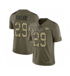 Youth Kansas City Chiefs #29 Kendall Fuller Limited Olive Camo 2017 Salute to Service Football Jersey