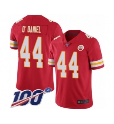 Men's Kansas City Chiefs #44 Dorian O'Daniel Red Team Color Vapor Untouchable Limited Player 100th Season Football Jersey