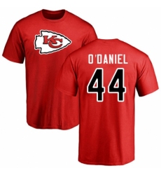 NFL Nike Kansas City Chiefs #44 Dorian O'Daniel Red Name & Number Logo T-Shirt