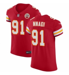 Men's Nike Kansas City Chiefs #91 Derrick Nnadi Red Team Color Vapor Untouchable Elite Player NFL Jersey