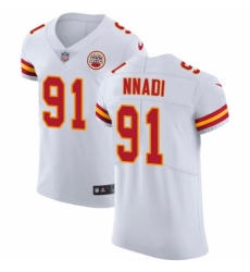 Men's Nike Kansas City Chiefs #91 Derrick Nnadi White Vapor Untouchable Elite Player NFL Jersey