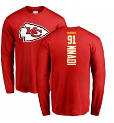 NFL Nike Kansas City Chiefs #91 Derrick Nnadi Red Backer Long Sleeve T-Shirt