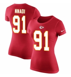 NFL Women's Nike Kansas City Chiefs #91 Derrick Nnadi Red Rush Pride Name & Number T-Shirt