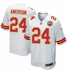 Men's Nike Kansas City Chiefs #24 David Amerson Game White NFL Jersey