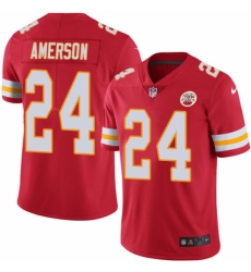 Men's Nike Kansas City Chiefs #24 David Amerson Red Team Color Vapor Untouchable Limited Player NFL Jersey