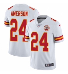 Men's Nike Kansas City Chiefs #24 David Amerson White Vapor Untouchable Limited Player NFL Jersey