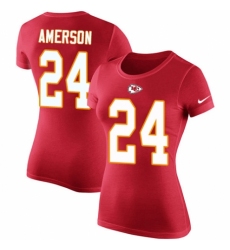 NFL Women's Nike Kansas City Chiefs #24 David Amerson Black Camo Salute to Service T-Shirt