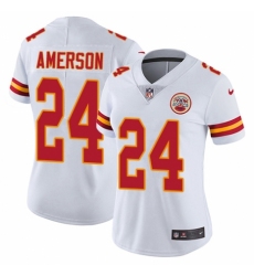 Women's Nike Kansas City Chiefs #24 David Amerson White Vapor Untouchable Elite Player NFL Jersey