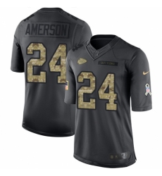 Youth Nike Kansas City Chiefs #24 David Amerson Limited Black 2016 Salute to Service NFL Jersey