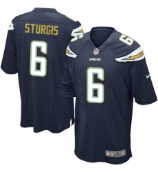Men's Nike Los Angeles Chargers #6 Caleb Sturgis Game Navy Blue Team Color NFL Jersey
