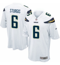 Men's Nike Los Angeles Chargers #6 Caleb Sturgis Game White NFL Jersey