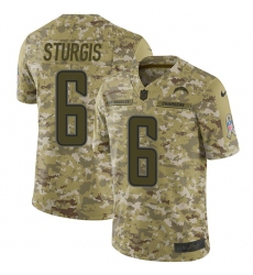 Men's Nike Los Angeles Chargers #6 Caleb Sturgis Limited Camo 2018 Salute to Service NFL Jersey