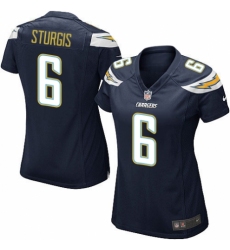 Women's Nike Los Angeles Chargers #6 Caleb Sturgis Game Navy Blue Team Color NFL Jersey