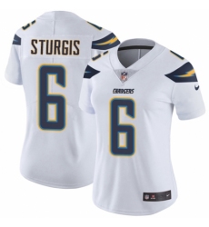 Women's Nike Los Angeles Chargers #6 Caleb Sturgis White Vapor Untouchable Elite Player NFL Jersey