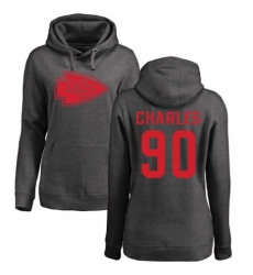 NFL Women's Nike Kansas City Chiefs #90 Stefan Charles Ash One Color Pullover Hoodie