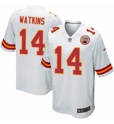 Men's Nike Kansas City Chiefs #14 Sammy Watkins Game White NFL Jersey