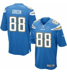 Men's Nike Los Angeles Chargers #88 Virgil Green Game Electric Blue Alternate NFL Jersey