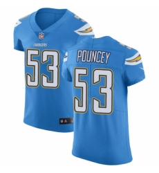 Men's Nike Los Angeles Chargers #53 Mike Pouncey Electric Blue Alternate Vapor Untouchable Elite Player NFL Jersey
