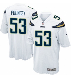 Men's Nike Los Angeles Chargers #53 Mike Pouncey Game White NFL Jersey
