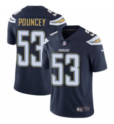 Men's Nike Los Angeles Chargers #53 Mike Pouncey Navy Blue Team Color Vapor Untouchable Limited Player NFL Jersey