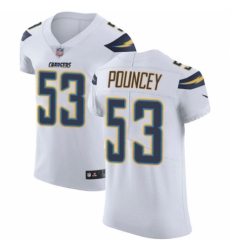 Men's Nike Los Angeles Chargers #53 Mike Pouncey White Vapor Untouchable Elite Player NFL Jersey