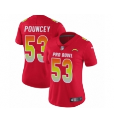 Women's Nike Los Angeles Chargers #53 Mike Pouncey Limited Red AFC 2019 Pro Bowl NFL Jersey