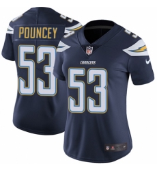 Women's Nike Los Angeles Chargers #53 Mike Pouncey Navy Blue Team Color Vapor Untouchable Elite Player NFL Jersey