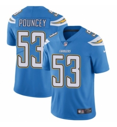 Youth Nike Los Angeles Chargers #53 Mike Pouncey Electric Blue Alternate Vapor Untouchable Limited Player NFL Jersey