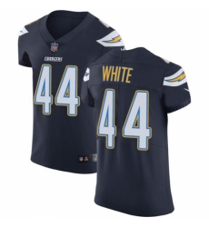 Men's Nike Los Angeles Chargers #44 Kyzir White Navy Blue Team Color Vapor Untouchable Elite Player NFL Jersey