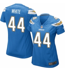 Women's Nike Los Angeles Chargers #44 Kyzir White Game Electric Blue Alternate NFL Jersey