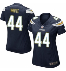 Women's Nike Los Angeles Chargers #44 Kyzir White Game Navy Blue Team Color NFL Jersey