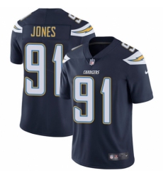 Youth Nike Los Angeles Chargers #91 Justin Jones Navy Blue Team Color Vapor Untouchable Elite Player NFL Jersey