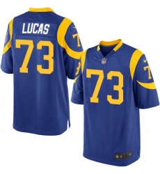Men's Nike Los Angeles Rams #73 Cornelius Lucas Game Royal Blue Alternate NFL Jersey