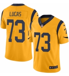 Men's Nike Los Angeles Rams #73 Cornelius Lucas Limited Gold Rush Vapor Untouchable NFL Jersey