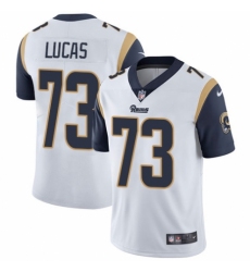 Men's Nike Los Angeles Rams #73 Cornelius Lucas White Vapor Untouchable Limited Player NFL Jersey